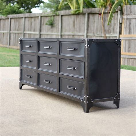 modern metal industrial dresser